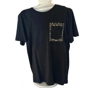 SELECTED HOMME ORGANIC COTTON BLUE  T SHIRT WITH RIBBED COLLAR.CONTRAST POCKET.